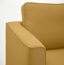 PÄRUP 3-seat sofa with chaise longue cover, vissle yellow-brown