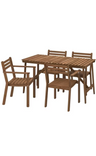 ASKHOLMEN Dining table, dark-brown, 143x75 cm