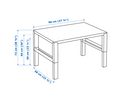 PÅHL Desk, white/turquoise, 96x58 cm