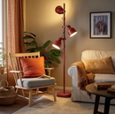 HEKTAR floor/reading lamp, brown-red