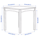 HAUGA Table, grey/birch veneer, 74x74 cm