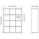 KALLAX Shelving unit, black-brown, 112x147 cm
