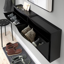 TRONES Shoe cabinet/storage, black, 52x18x39 cm