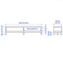 LACK TV bench, white, 160x35x36 cm