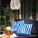 GULLBERGSÖ Cushion cover, blue stripe pattern/outdoor indoor, 50x50 cm