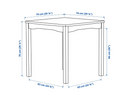 HAUGA kitchen table, white, 74x74 cm, seats 2