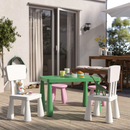 MAMMUT children's table, high-gloss green, 77x55 cm