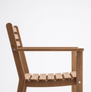 ASKHOLMEN chair with armrests, darkbrown, without cushion