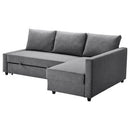 FRIHETEN / KLAGSHAMN Corner sofa-bed with storage, Skiftebo dark grey