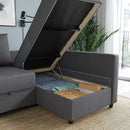 FRIHETEN / KLAGSHAMN Corner sofa-bed with storage, Skiftebo dark grey