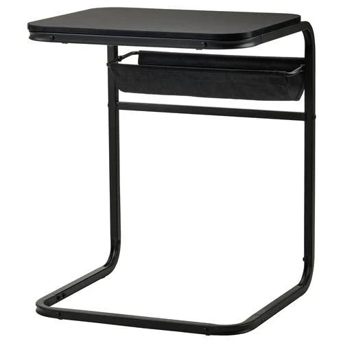 OLSERÖD side table, black/dark grey, 53x50 cm