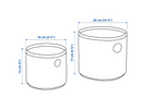 LEN box set of 2, green-light gray