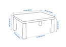 MAMMUT children's table, high-gloss green, 77x55 cm