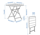 SUNDSO Table, light green, outdoor, 65x65 cm