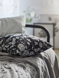 IDALINNEA lace pillow cover, anthracite, 50x50 cm
