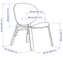 FRÖSET Easy chair, red stained oak veneer