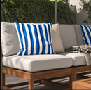 GULLBERGSÖ Cushion cover, blue stripe pattern/outdoor indoor, 50x50 cm