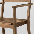 ASKHOLMEN chair with armrests, darkbrown, without cushion