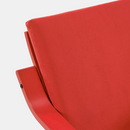 POÄNG Armchair frame with low back, red stained / POÄNG cushion, vissle red