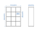 KALLAX Open Shelving Unit, white stained oak effect, 112x147 cm