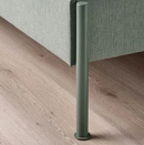 TÄLLÅSEN double bed, grey-green, 160x200 cm/LUROY/SKORVA