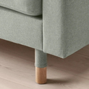 LANDSKRONA armchair, Gunnared light green / LANDSKRONA leg wood 15 cm