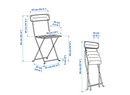 SUNDSÖ foldable chair , bright orange, without cushion