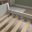 TARVA Bed frame, white stained, 140x200 cm / LINDBÅDEN Slatted bed base, pine, 70x200 cm