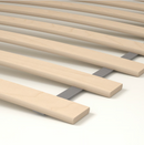 MALM Bed frame, high, white stained oak veneer, 140x200 cm/LUROY/SKORVA