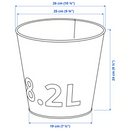 ÅKERBÄR Plant pot, in/outdoor/galvanised, 24 cm
