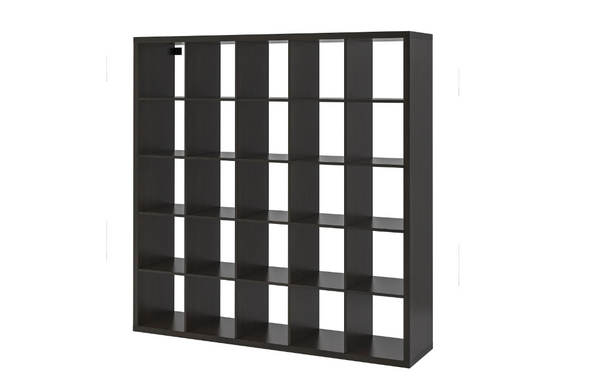 KALLAX open shelving unit , blackbrown, 182x182 cm