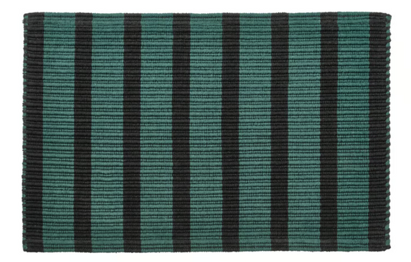 VÄGSKYLT Door mat, blue-green/black, 40x60 cm