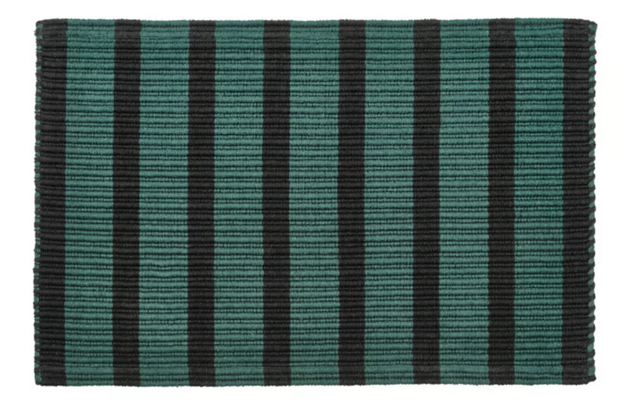 VÄGSKYLT Door mat, blue-green/black, 40x60 cm