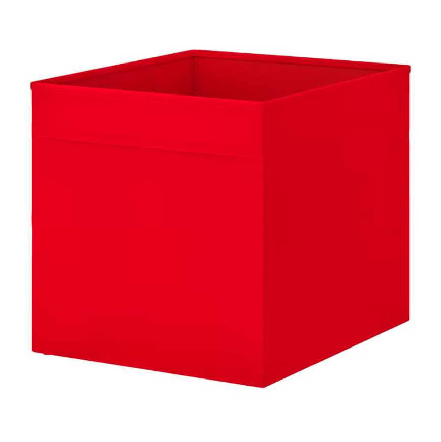 DRÖNA Box, red, 33x38x33 cm