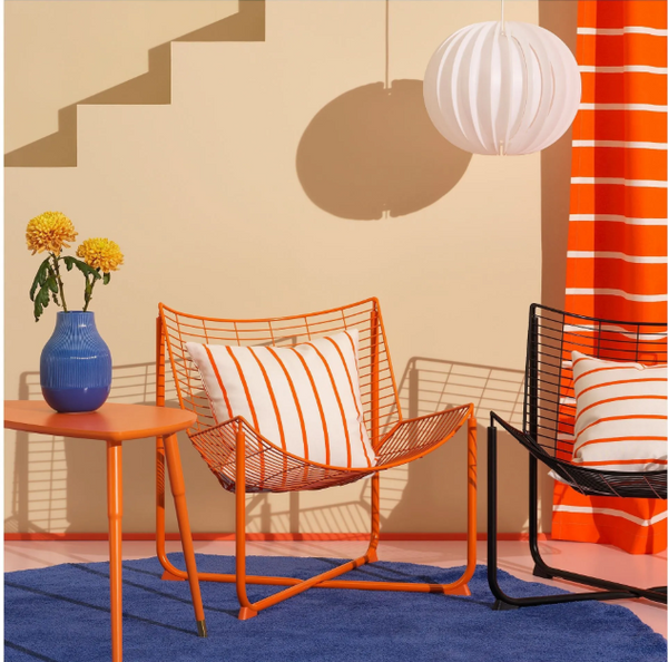 SKALBODA armchair , orange, without cushion