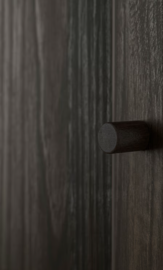 OXBERG Door, dark brown oak effect, 40x97 cm