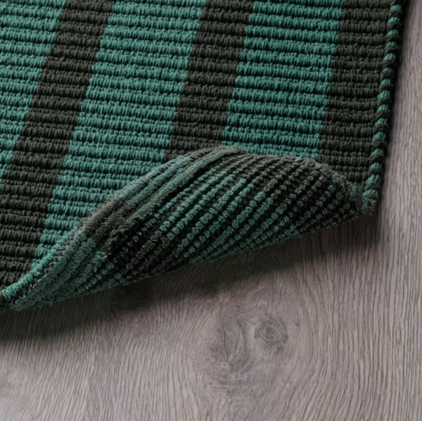VÄGSKYLT Door mat, blue-green/black, 40x60 cm