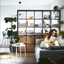 KALLAX open shelving unit , blackbrown, 182x182 cm