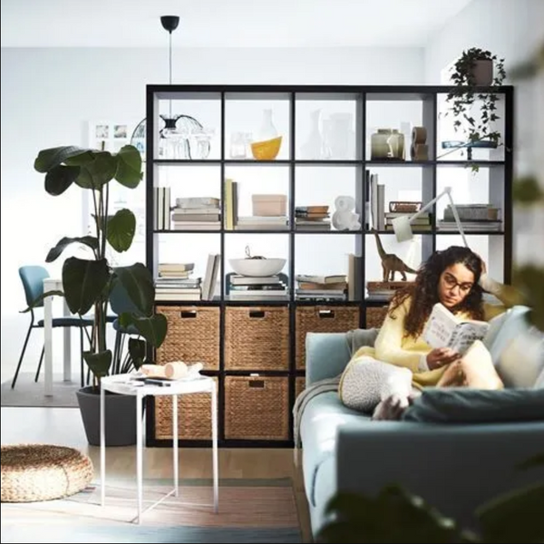 KALLAX open shelving unit , blackbrown, 182x182 cm