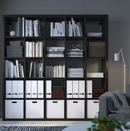 KALLAX open shelving unit , blackbrown, 182x182 cm