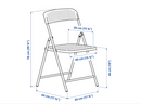 TORPARÖ foldable chair , white, without cushion
