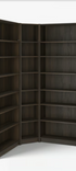 BILLY bookcase 80x28x202 dark brown/BILLY 40x28x202 cm/BILLY corner fittings , galvanised