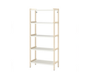 EKENABBEN open shelving unit , white/aspen, 70x34x154 cm
