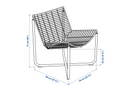 SKALBODA armchair , black, without cushion