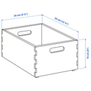 UPPDATERA Storage box, dark bamboo, 24x32x15 cm
