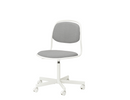 ÖRFJALL, office chair seat shell, white-vissle light grey/ÖRFJÄLL Chair frame, swivel, white