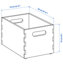 UPPDATERA Storage box, dark bamboo, 16x24x15 cm
