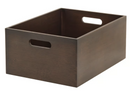 UPPDATERA Storage box, dark bamboo, 24x32x15 cm