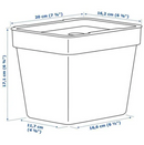 HÅLLBAR waste sorting bin , light grey, 3 l