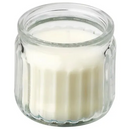 JÄMLIK scented candle in glass , light beige, 12 hr, vanilla